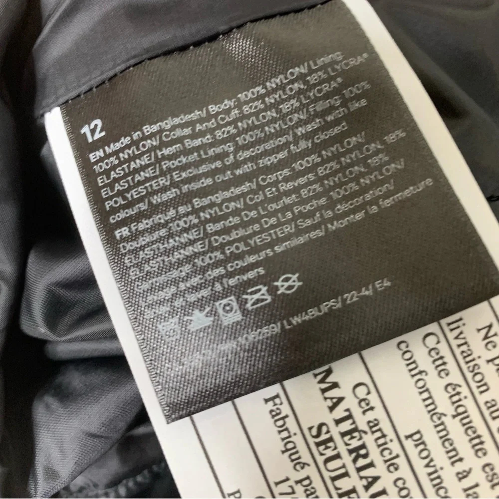 Lululemon womens black non stop reversible bomber jacket 12